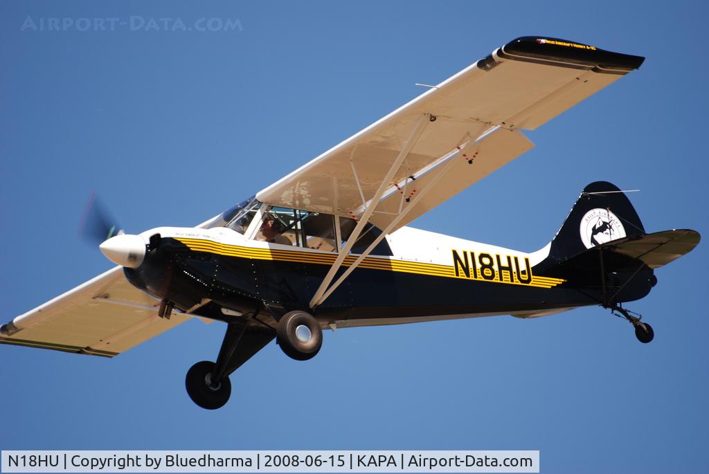 N18HU, 2008 Aviat A-1C Husky C/N 3004, Husky on Approach to 17L.
