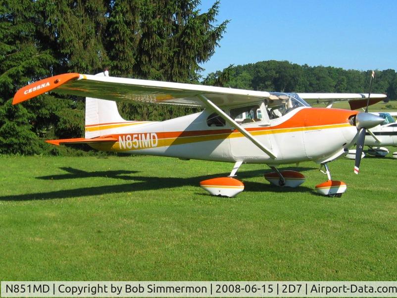 N851MD, 1956 Cessna 182 Skylane C/N 33514, Beach City Father's Day fly-in.