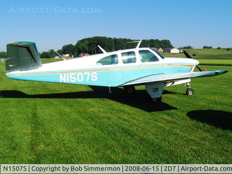 N1507S, 1962 Beech P35 Bonanza C/N D-6935, Beach City Father's Day fly-in.