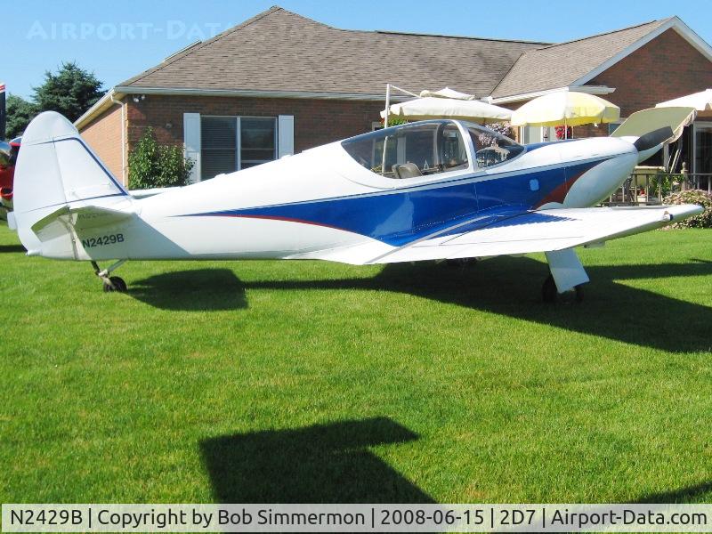 N2429B, 1950 Temco GC-1B Swift C/N 3729, Beach City Father's Day fly-in.