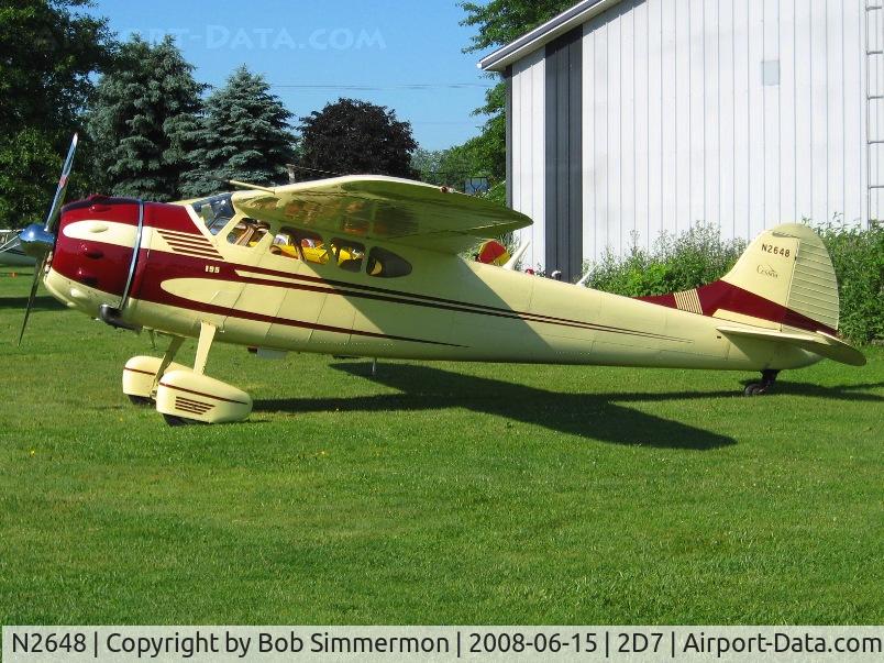 N2648, 1952 Cessna 195 C/N 7797, Beach City Father's Day fly-in.