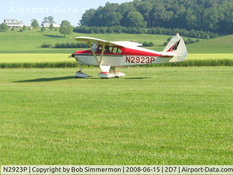 N2923P, 1955 Piper PA-22-150 C/N 22-3191, Arriving at Beach City Father's Day fly-in.
