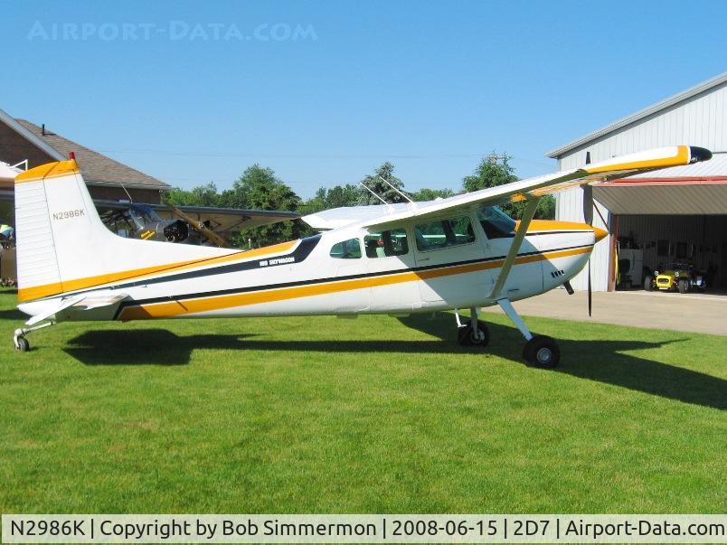N2986K, 1980 Cessna 180K Skywagon C/N 18053149, Beach City Father's Day fly-in.