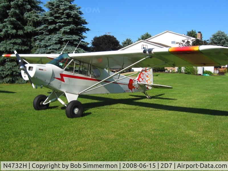 N4732H, 1948 Piper PA-11 Cub Special C/N 11-548, Beach City Father's Day fly-in.
