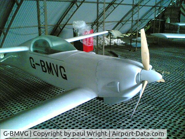 G-BMVG, 1987 QAC Quickie Q1 C/N PFA 094-10749, Hangar, Cambridge