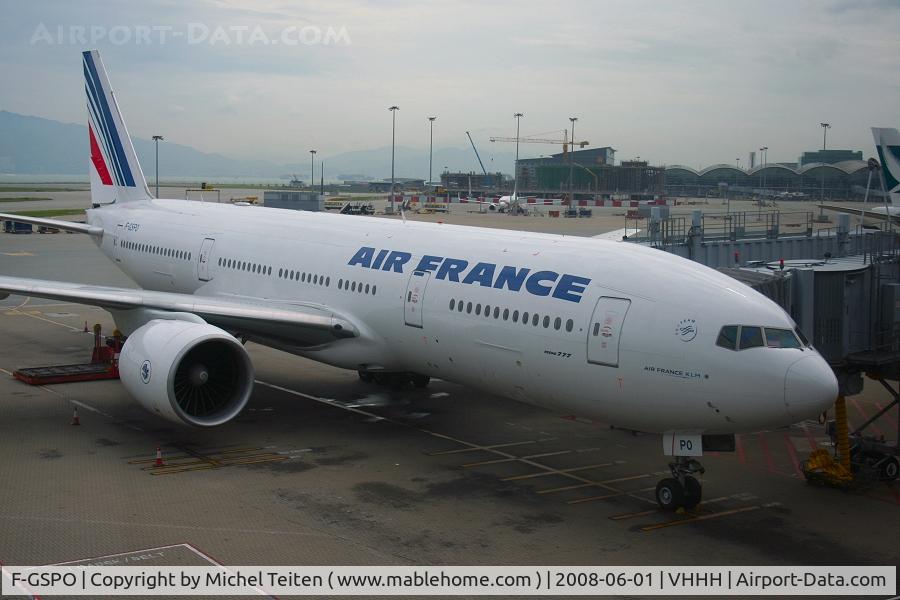 F-GSPO, 2001 Boeing 777-228/ER C/N 30614, Air France ready for its return flight to Paris CDG
