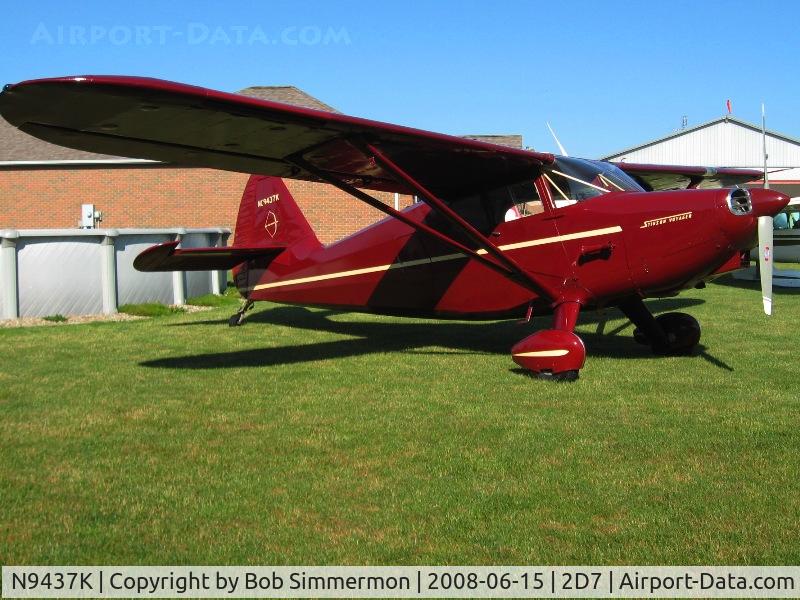N9437K, 1947 Stinson 108-2 Voyager C/N 108-2437, Beach City Father's Day fly-in.