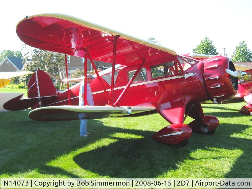 N14073, 1934 Waco YKC C/N 3990, Beach City Father's Day fly-in.