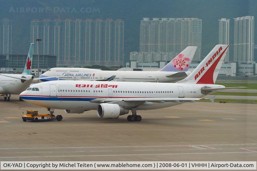 OK-YAD, 1993 Airbus A310-325/ET C/N 674, This A310 from Air India is still wearing part of its former owner (CSA) livery