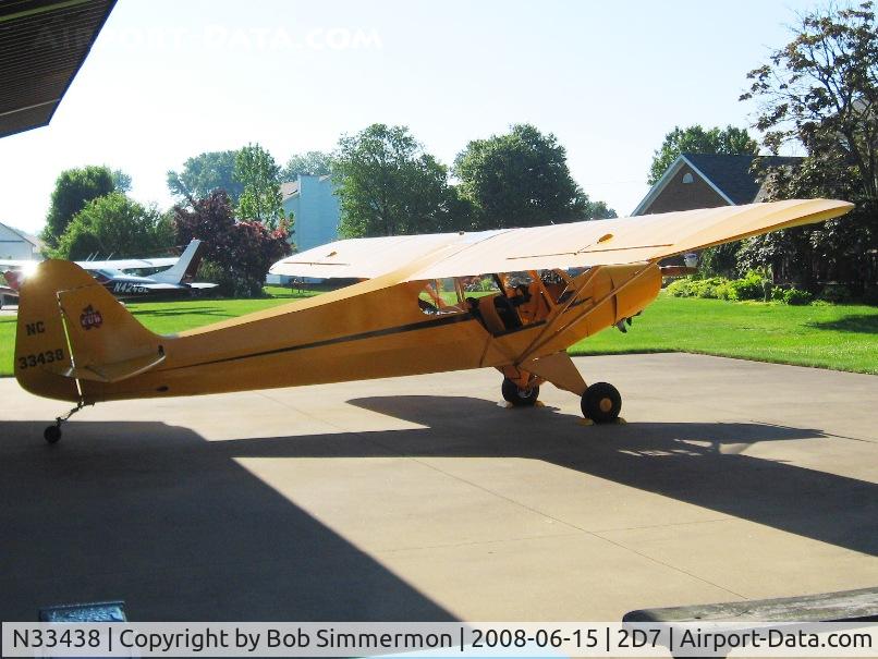 N33438, 1940 Piper J3F-65 Cub C/N 5943, Beach City Father's Day fly-in.