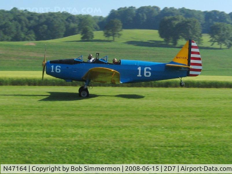 N47164, 1942 Fairchild M-62A-3 Cornell II C/N T42-3041, Departing Beach City Father's Day fly-in.