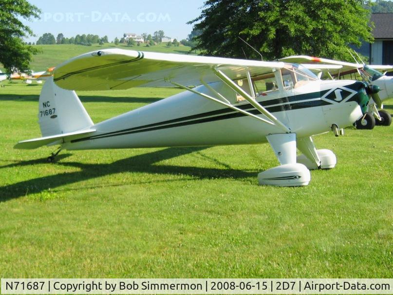 N71687, 1946 Luscombe 8A C/N 3114, Beach City Father's Day fly-in.