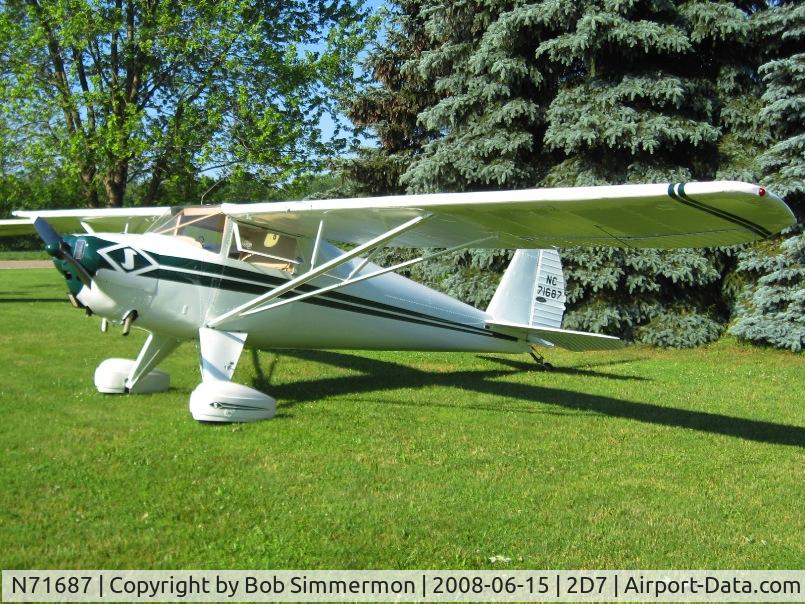 N71687, 1946 Luscombe 8A C/N 3114, Beach City Father's Day fly-in.