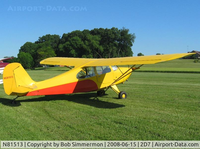 N81513, 1945 Aeronca 7AC Champion C/N 7AC-135, Beach City Father's Day fly-in.