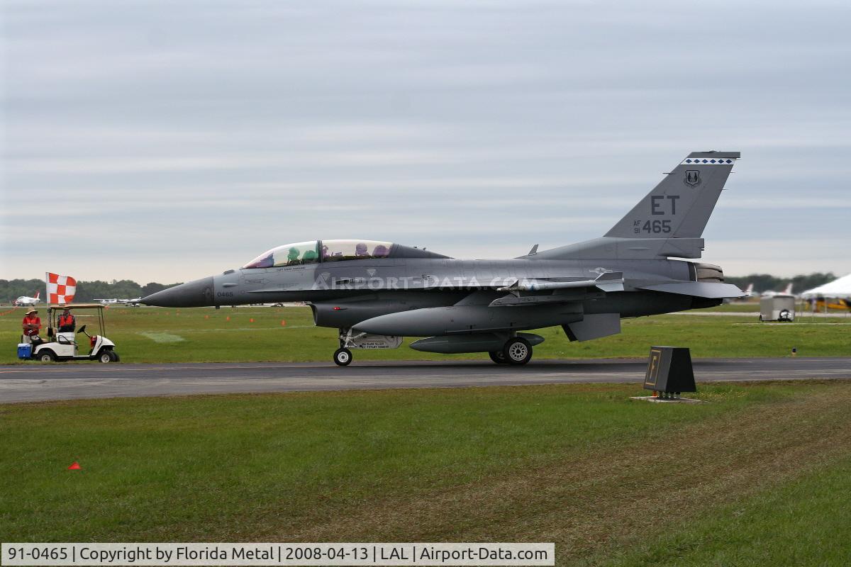 91-0465, 1991 General Dynamics F-16D Fighting Falcon C/N CD-20, F-16D