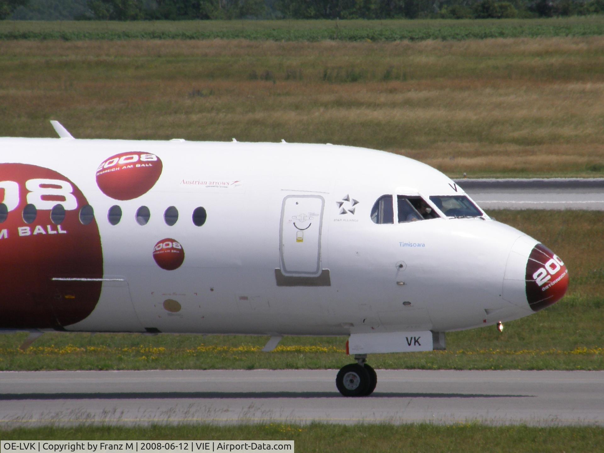OE-LVK, 1992 Fokker 100 (F-28-0100) C/N 11397, OE-LVK at VIE