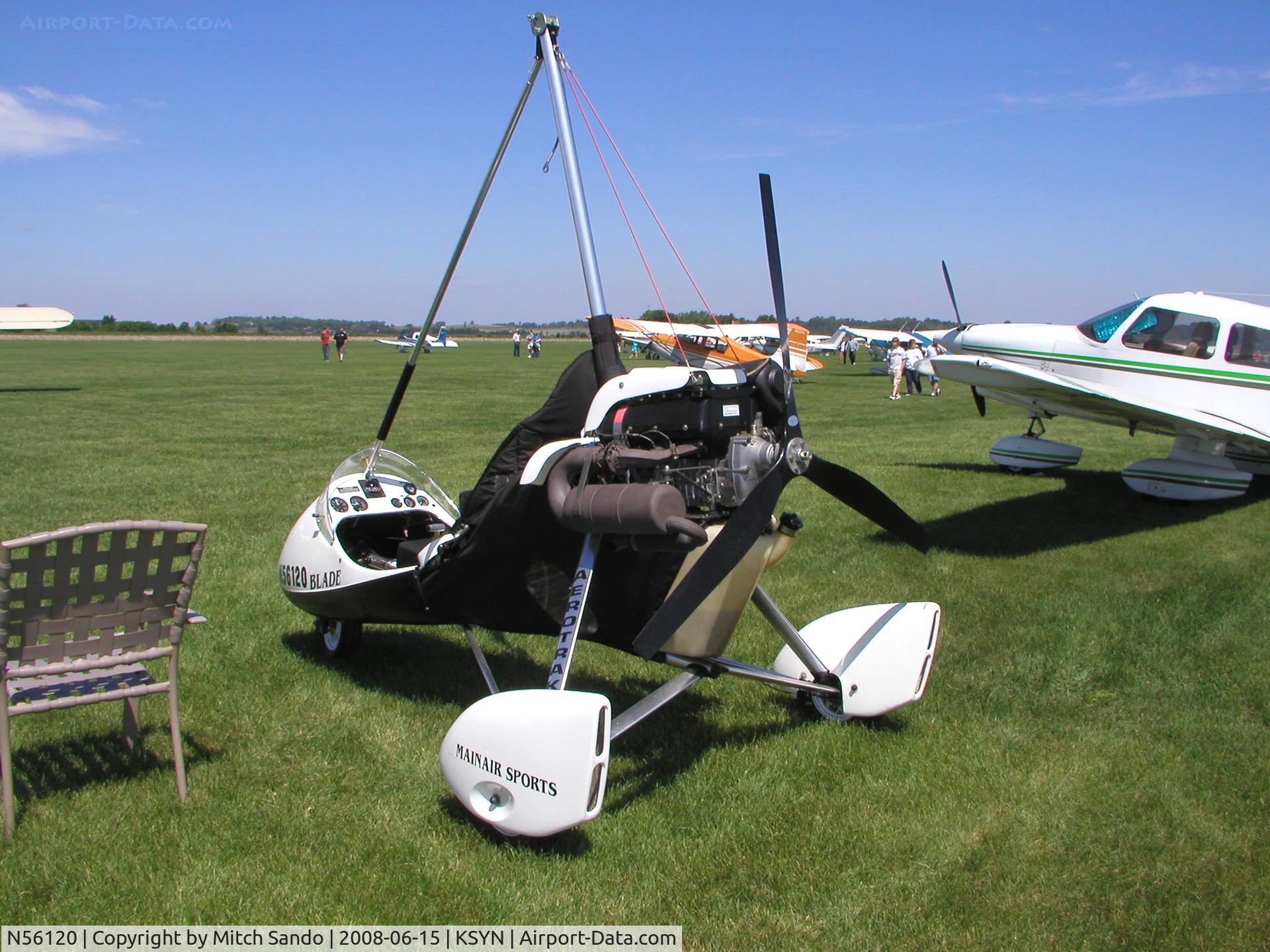 N56120, 2007 Mainair Blade C/N 123701007W1030, Stanton Father's Day Fly-In 2008.