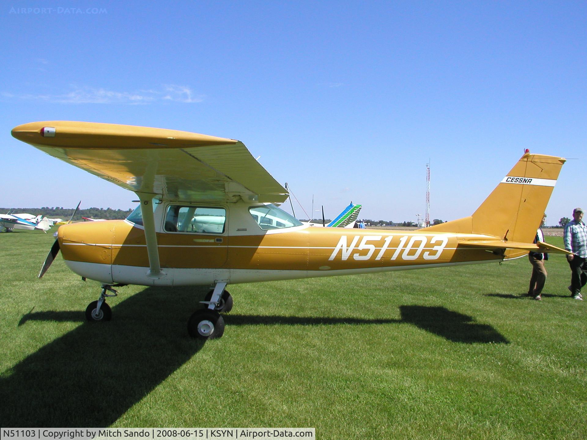 N51103, 1968 Cessna 150J C/N 15069767, Stanton Father's Day Fly-In 2008.