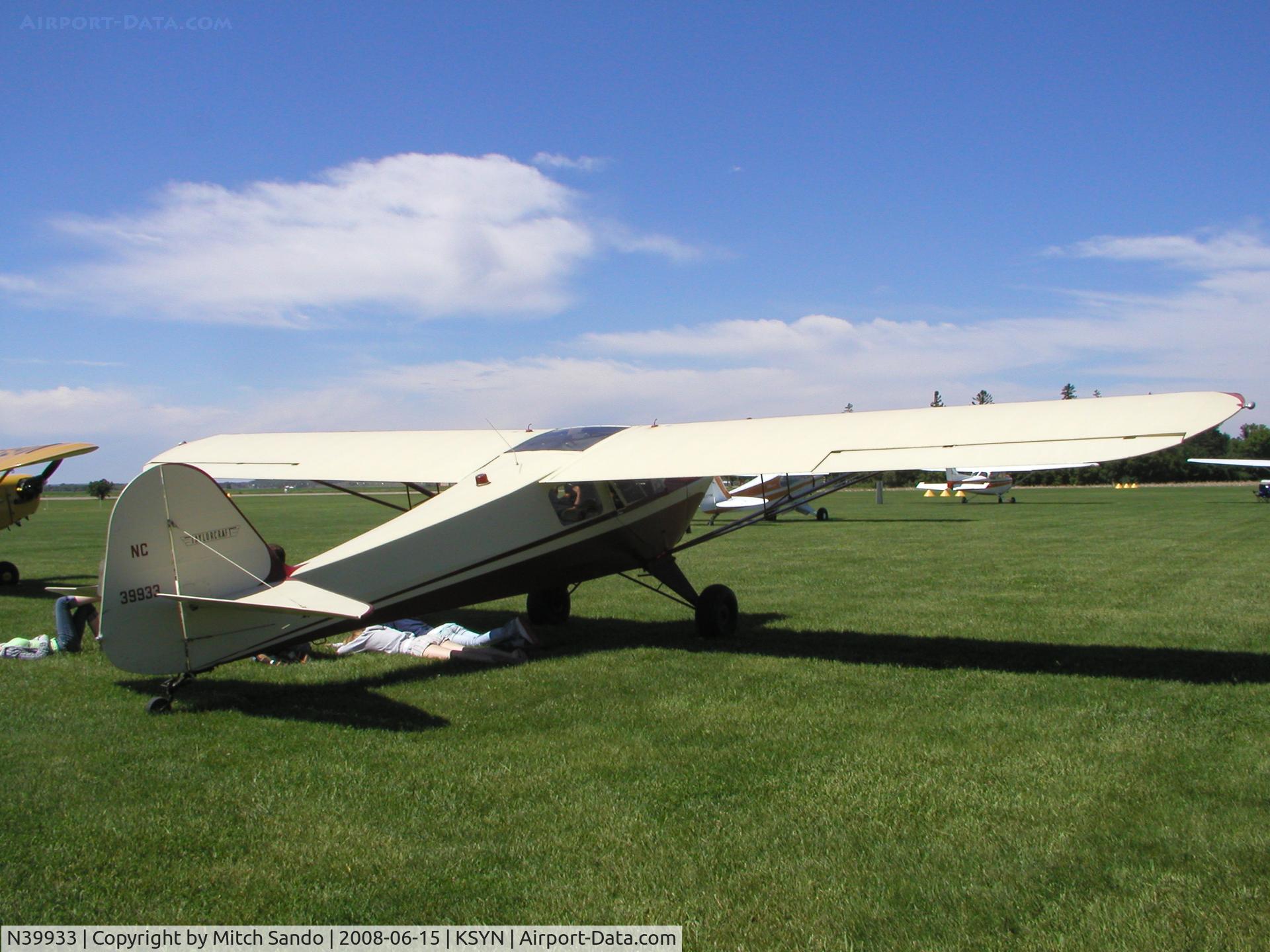 N39933, 1945 Taylorcraft BC12-D C/N 6586, Stanton Father's Day Fly-In 2008.