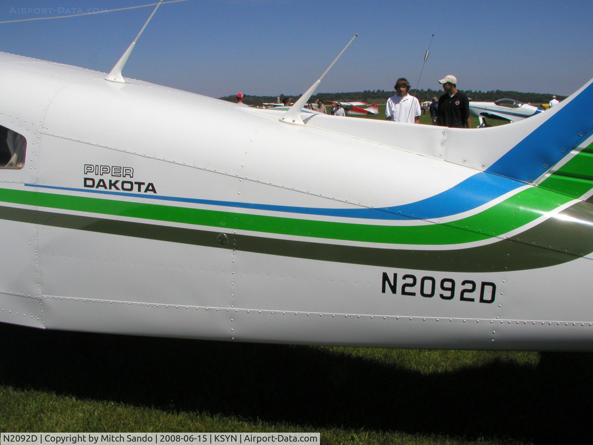 N2092D, 1978 Piper PA-28-236 Dakota C/N 28-7911032, Stanton Father's Day Fly-In 2008.