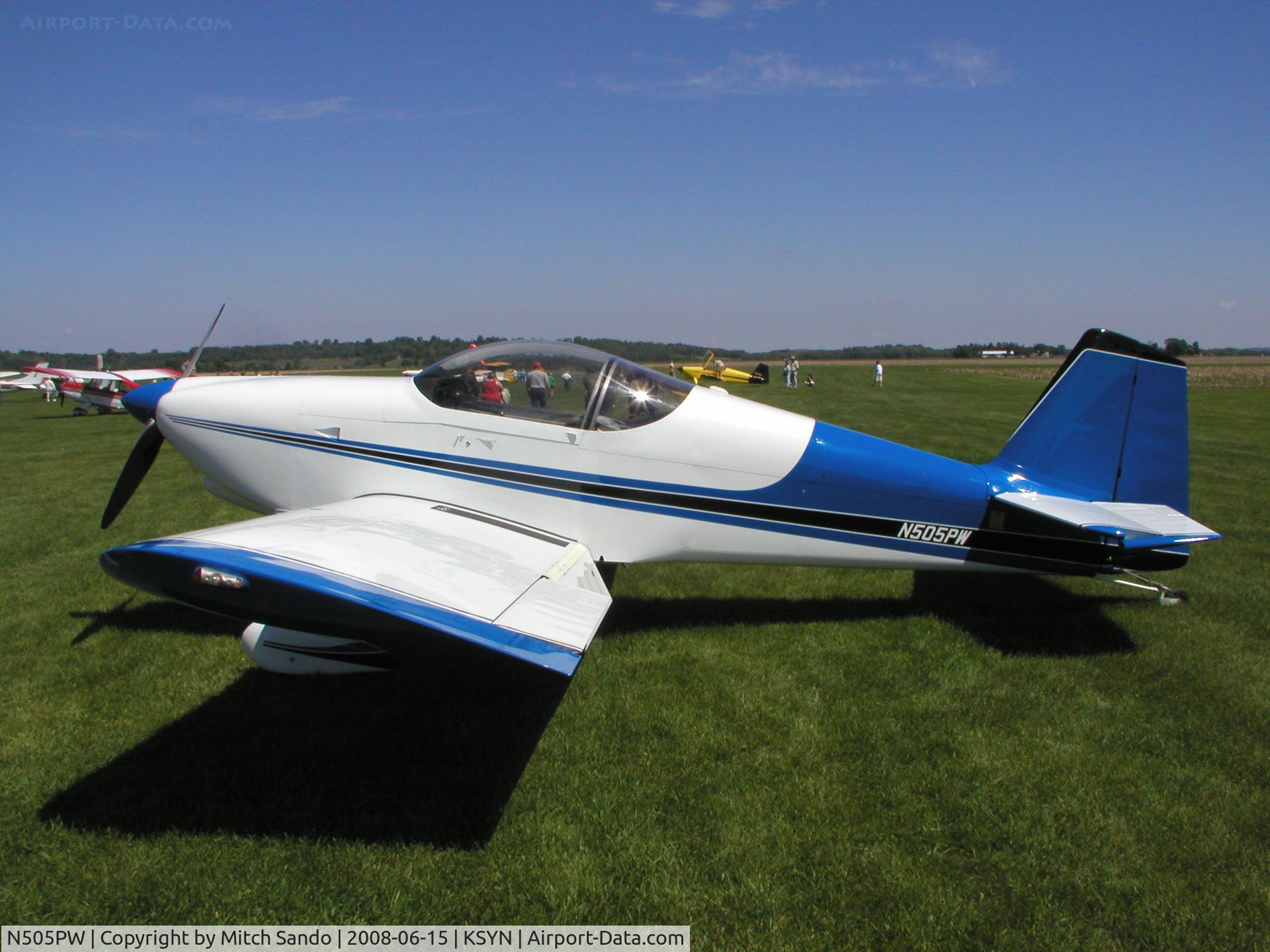 N505PW, 2003 Vans RV-6 C/N 23590, Stanton Father's Day Fly-In 2008.