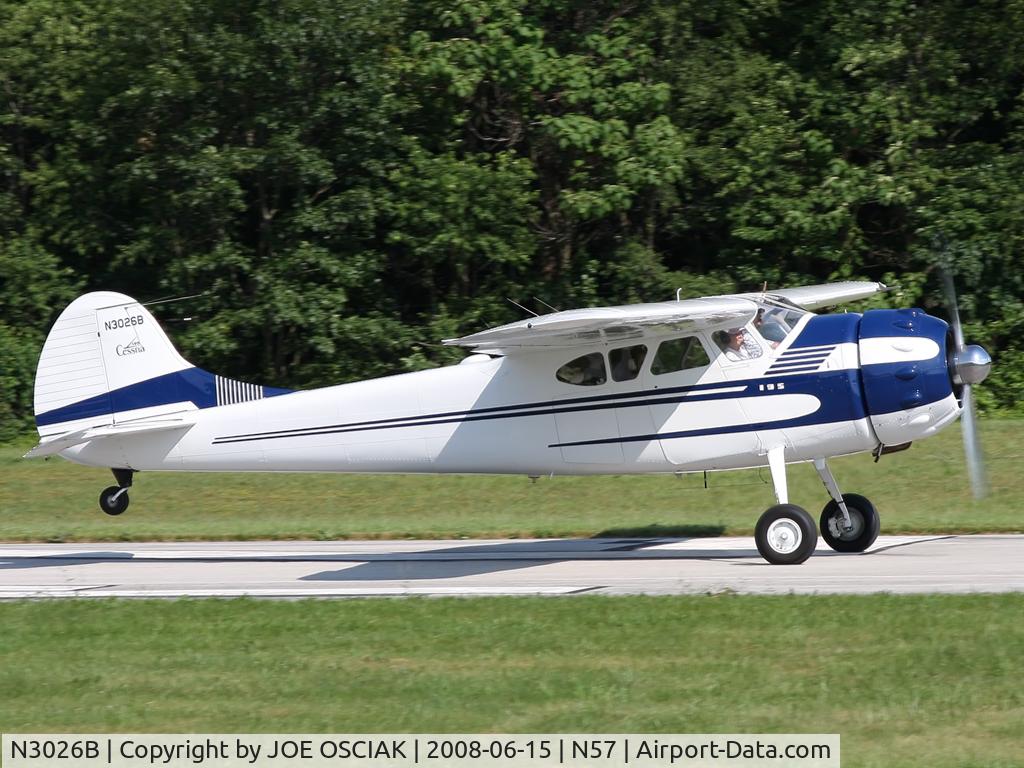 N3026B, 1952 Cessna 195A C/N 7909, Leaving N57