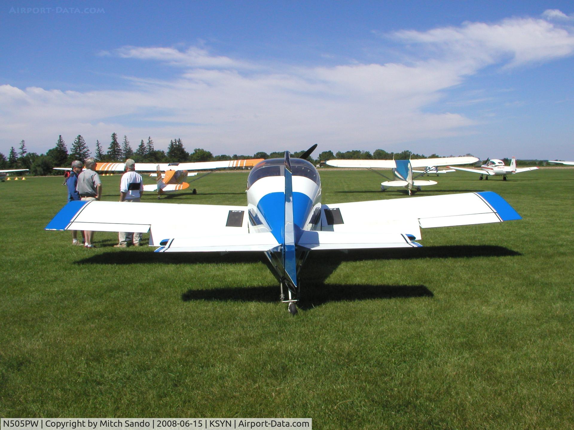 N505PW, 2003 Vans RV-6 C/N 23590, Stanton Father's Day Fly-In 2008.