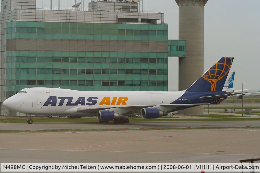 N498MC, 1999 Boeing 747-47UF C/N 29259, Atlas Air arriving at Hong Kong