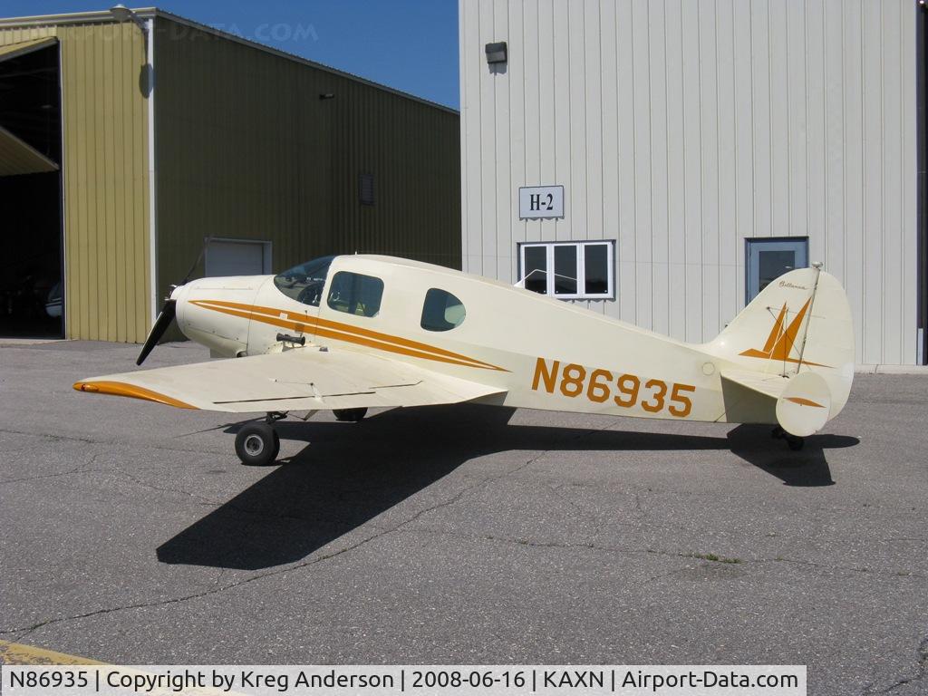 N86935, 1946 Bellanca 14-13-2 Cruisair Senior C/N 1297, Parked outside of Weber's Aero Repair.