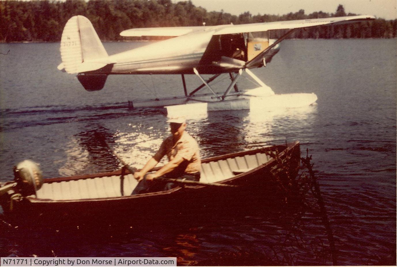N71771, 1946 Luscombe 8A C/N 3198, N71771 taxiing across Cold Stream Pond
