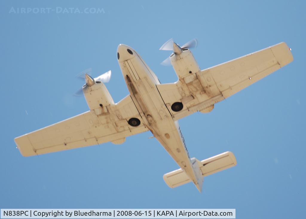N838PC, 1981 Piper PA-44-180T Turbo Seminole C/N 44-8107056, Takeoff from 35R.