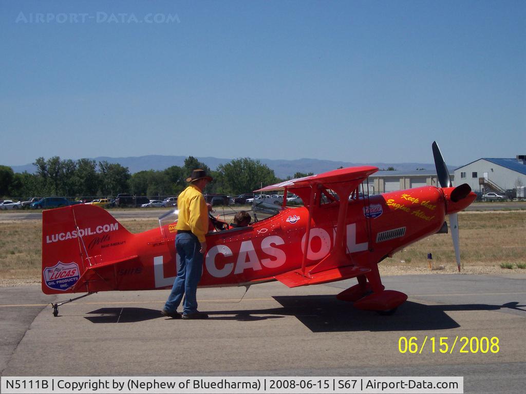 N5111B, 1998 Pitts S-1-11B Super Stinker C/N 4003, Parked on Display at Nampa Open House.