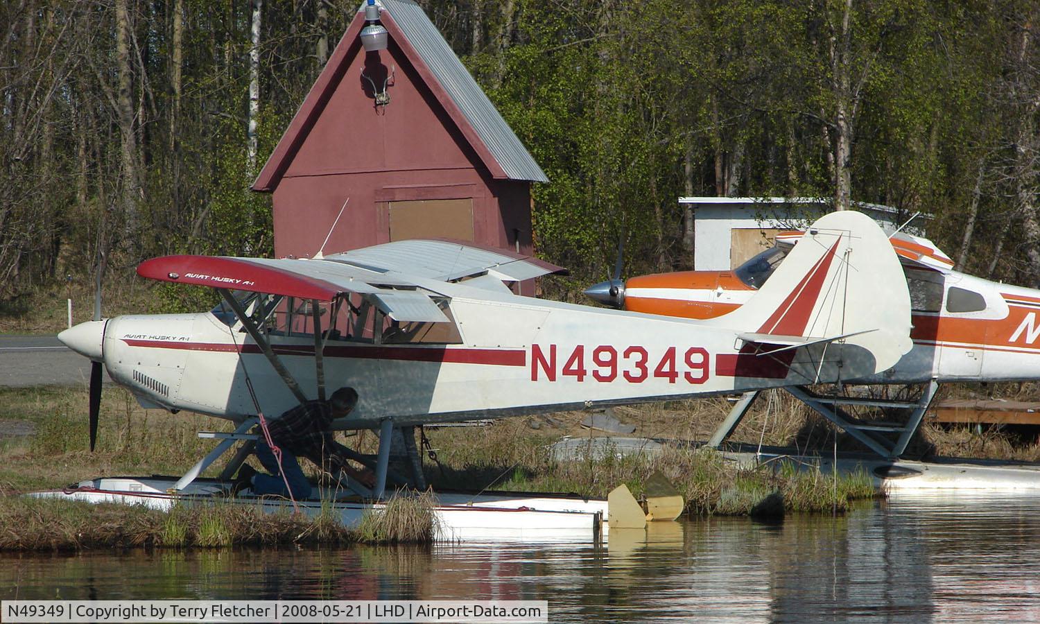 N49349, 1991 Aviat A-1 Husky C/N 1196, 1991 Aviat A-1 on floats at Lake Hood