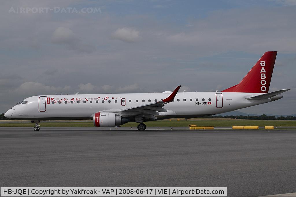 HB-JQE, 2008 Embraer 190LR (ERJ-190-100LR) C/N 19000163, Fly Baboo Embraer 190