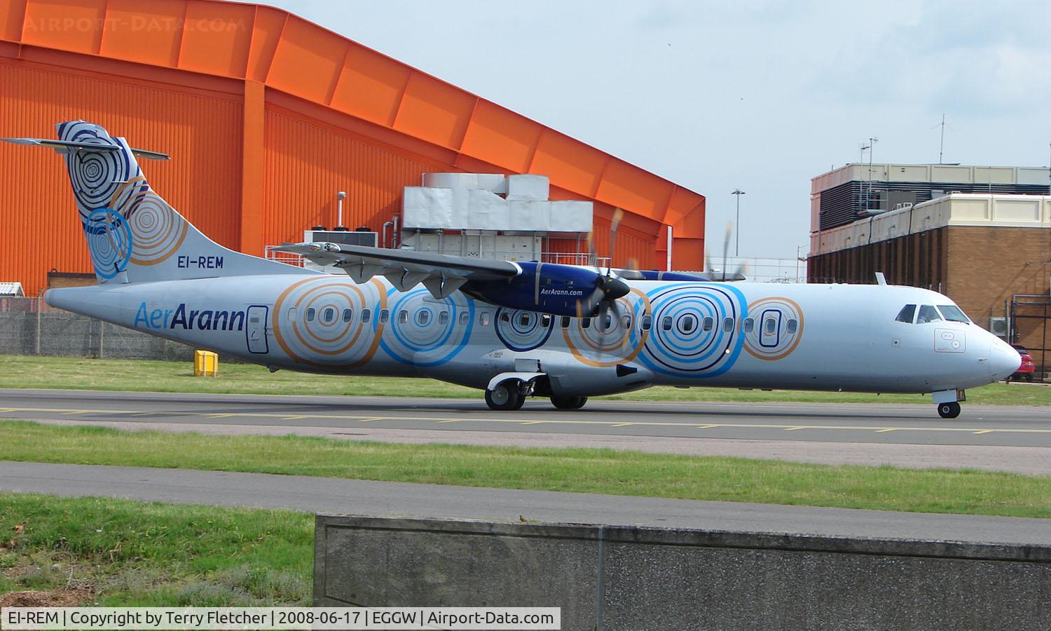 EI-REM, 2007 ATR 72-212A C/N 760, The pleasant new colour scheme of Aer Arran on disply at Luton