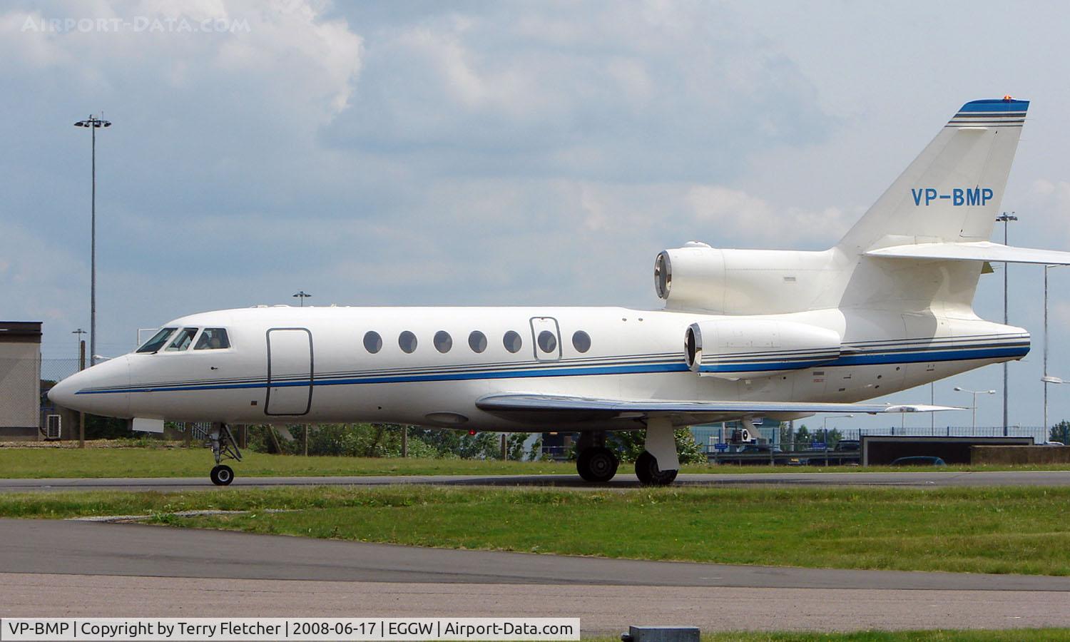 VP-BMP, 2005 Dassault Falcon 50EX C/N 345, Falcon 50EX arriving at Luton
