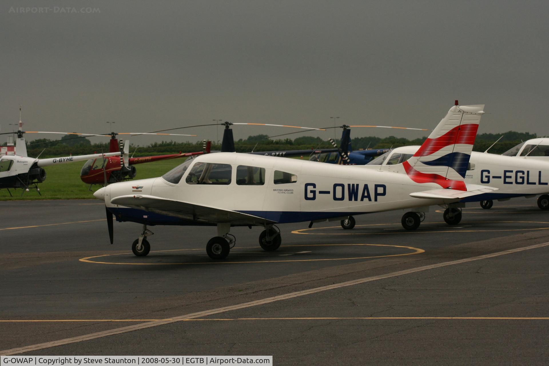 G-OWAP, 1977 Piper PA-28-161 Cherokee Warrior II C/N 28-7816314, Taken at Wycombe Air Park using my new Sigma 50 to 500 APO DG HSM lens (The Beast)