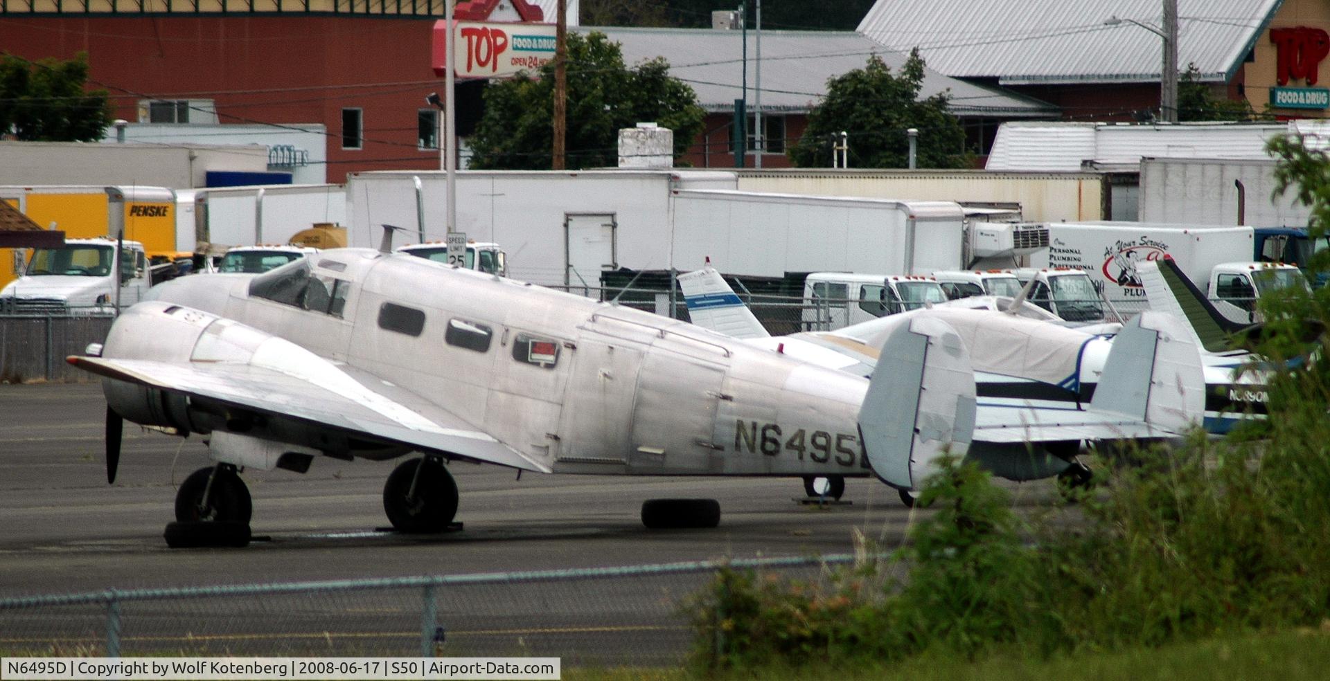 N6495D, 1960 Beech C-45H Expeditor C/N AF-449, parked at S50
