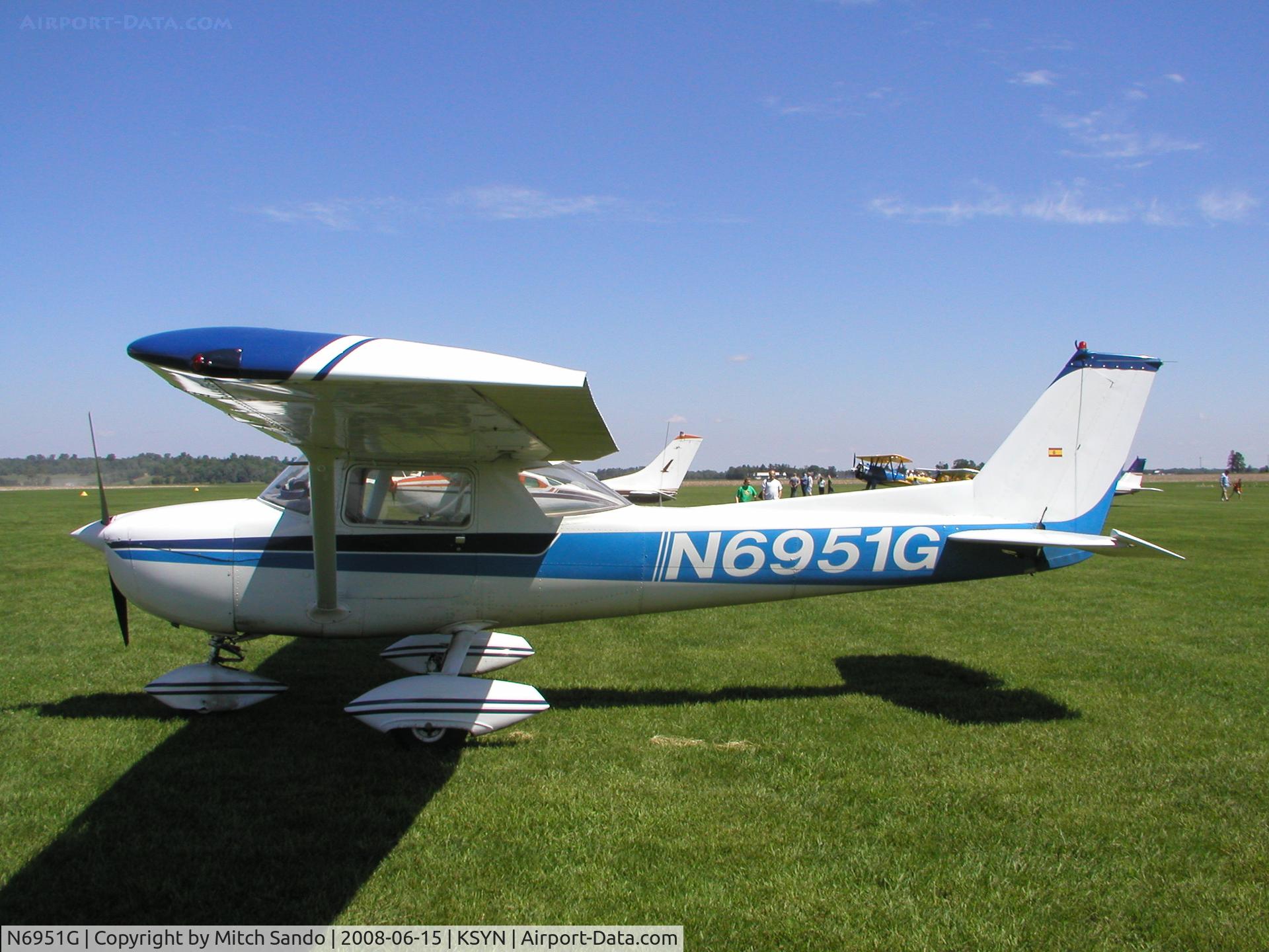 N6951G, 1970 Cessna 150L C/N 15072451, Stanton Father's Day Fly-In 2008.