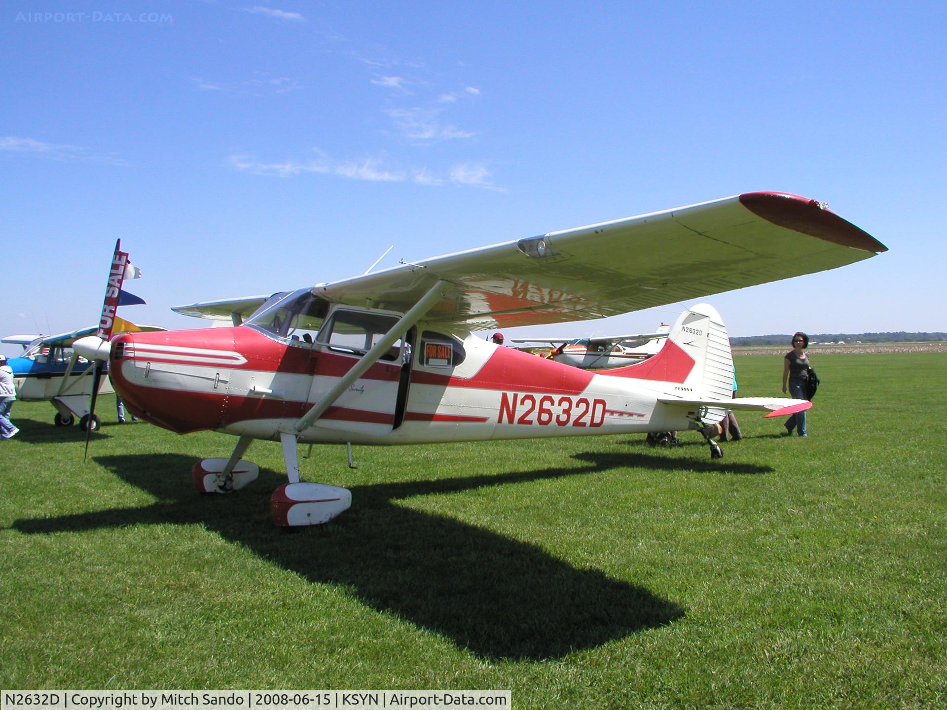 N2632D, 1952 Cessna 170B C/N 20784, Stanton Father's Day Fly-In 2008.