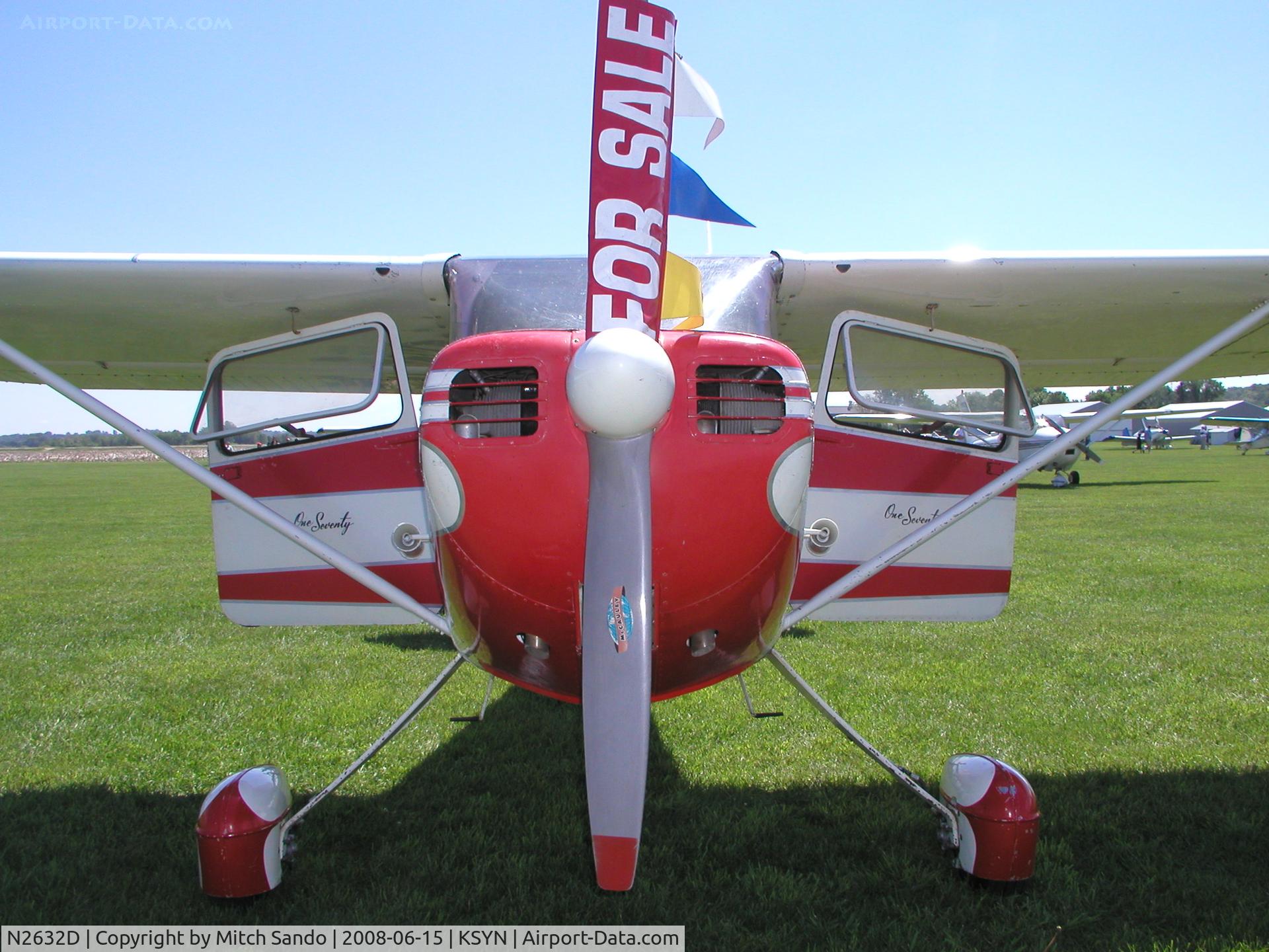 N2632D, 1952 Cessna 170B C/N 20784, Stanton Father's Day Fly-In 2008.