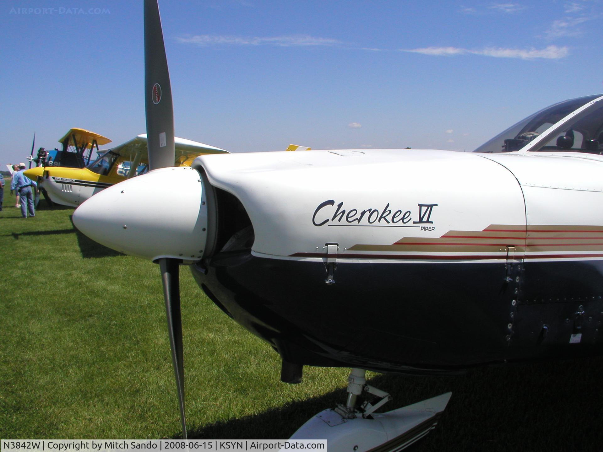 N3842W, 1966 Piper PA-32-260 Cherokee Six C/N 32-780, Stanton Father's Day Fly-In 2008.