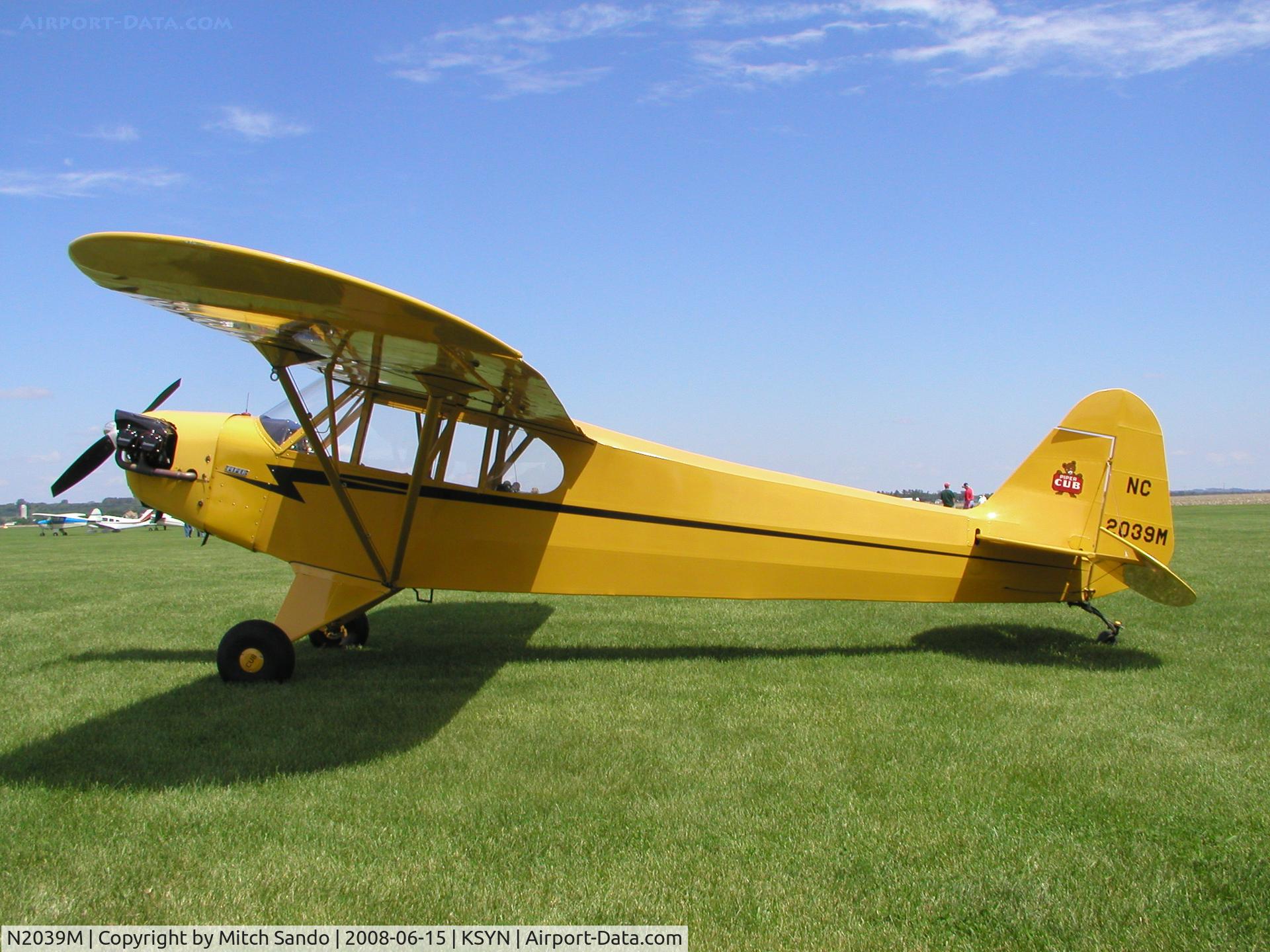 N2039M, 1946 Piper J3C-65 Cub Cub C/N 20807, Stanton Father's Day Fly-In 2008.