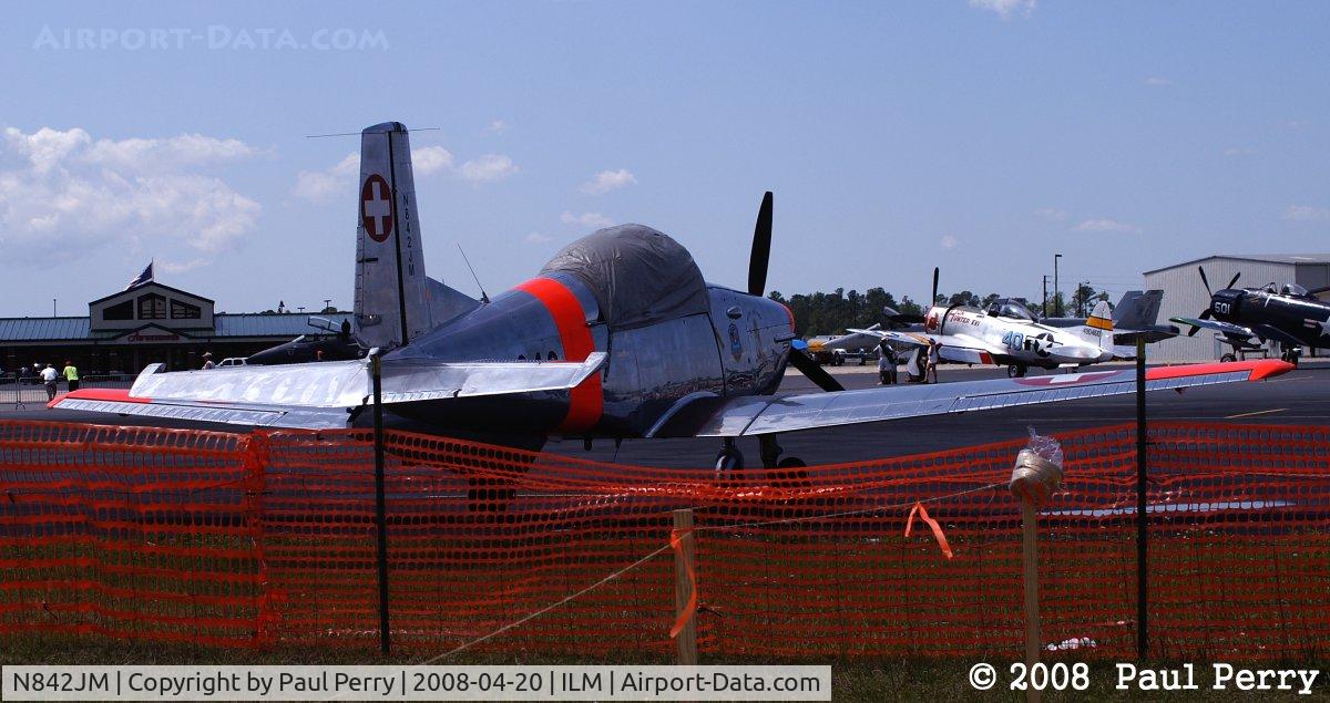 N842JM, Pilatus P3-05 C/N 480-29, On the warbird/hot ramp