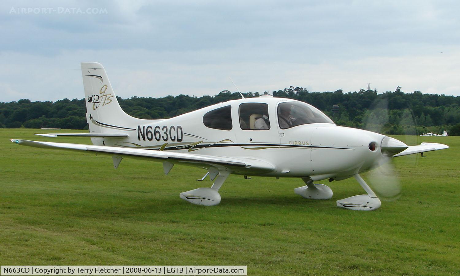 N663CD, 2006 Cirrus SR22 C/N 1847, Visitor  during  AeroExpo 2008 at Wycombe Air Park , Booker , United Kingdom