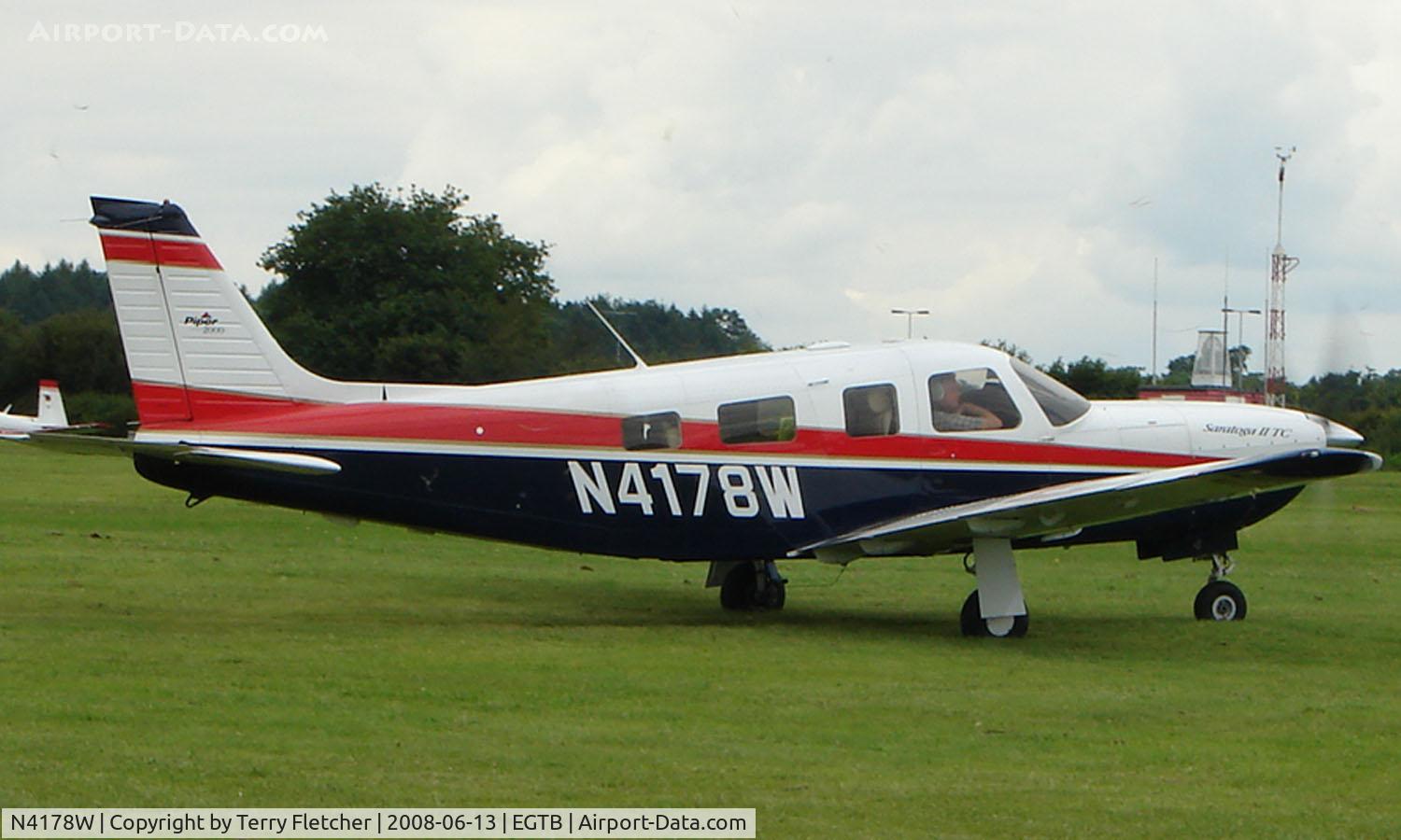 N4178W, 2000 Piper PA-32R-301T Turbo Saratoga C/N 3257178, Visitor  during  AeroExpo 2008 at Wycombe Air Park , Booker , United Kingdom