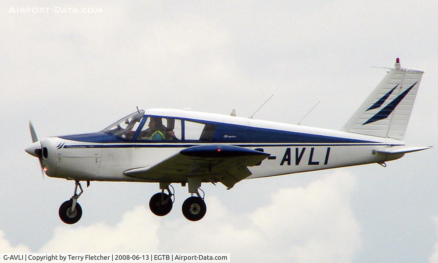 G-AVLI, 1967 Piper PA-28-140 Cherokee C/N 28-23388, Visitor  during  AeroExpo 2008 at Wycombe Air Park , Booker , United Kingdom
