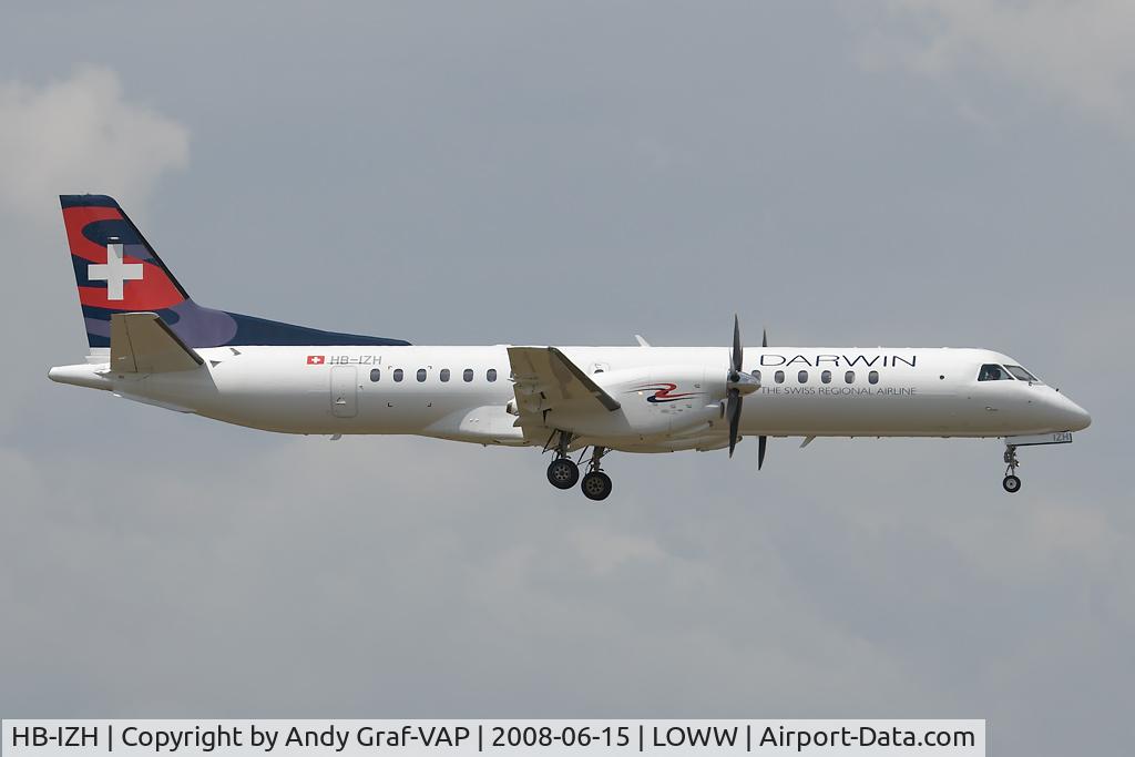HB-IZH, 1994 Saab 2000 C/N 2000-011, Darwin Airlines S2000