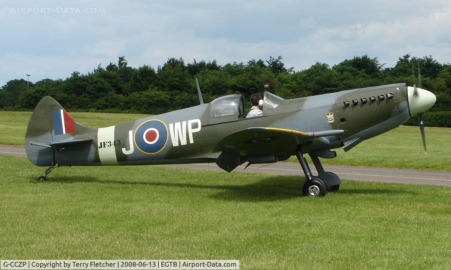 G-CCZP, 2005 Supermarine Aircraft Spitfire Mk.26 C/N PFA 324-14062, This Spitfire MK26 also waers Serial JF343 and was a visitor to Wycombe Air Park