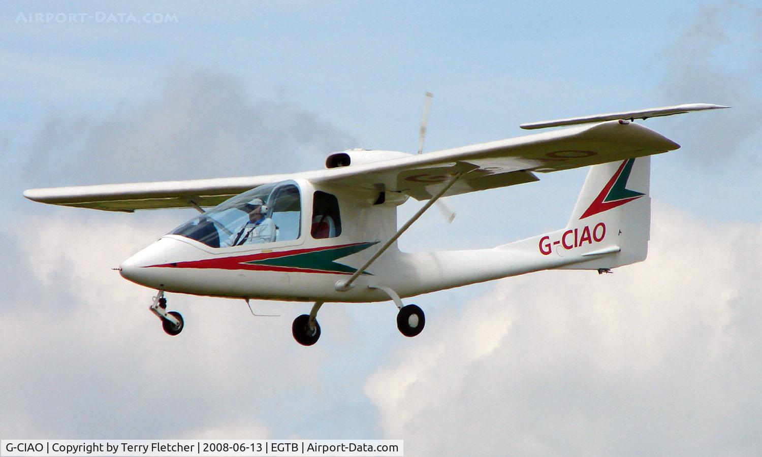 G-CIAO, 1998 Iniziative Industriali Italiane Sky Arrow 650T C/N PFA 298-13095, Visitor  during  AeroExpo 2008 at Wycombe Air Park , Booker , United Kingdom